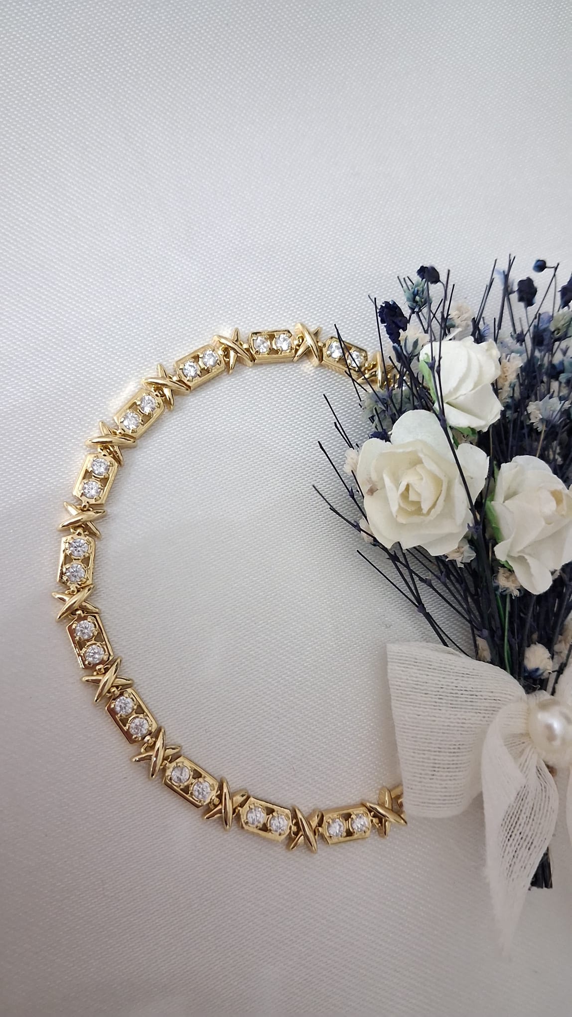 XUPING Bileklik - Çapraz Detaylı Baget Taşlı